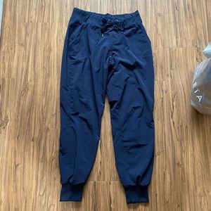 Athleta full length lined navy joggers